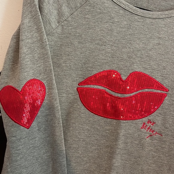 Betsey Johnson Red Sequin Lips Dress - Picture 2 of 5